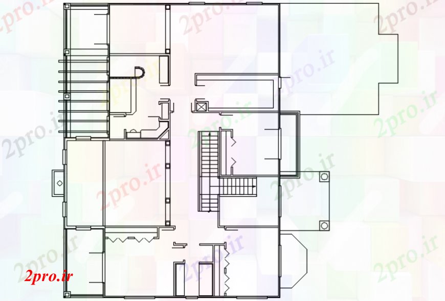 دانلود نقشه مسکونی  ، ویلایی ، آپارتمان  فضایی از جزئیات خانه مفهوم (کد107607)