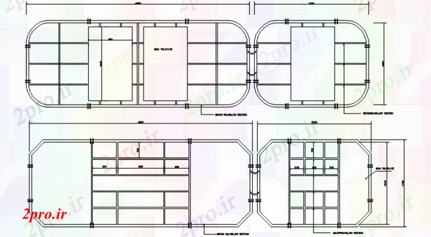 دانلود نقشه جزئیات طراحی در و پنجره  طراحی  دو بعدی  از درب اصلی 2   خودرو (کد107618)