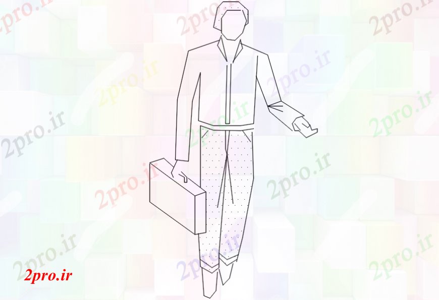 دانلود نقشه بلوک افراد  طراحی های مرد با  اتوکد  چمدان (کد107629)