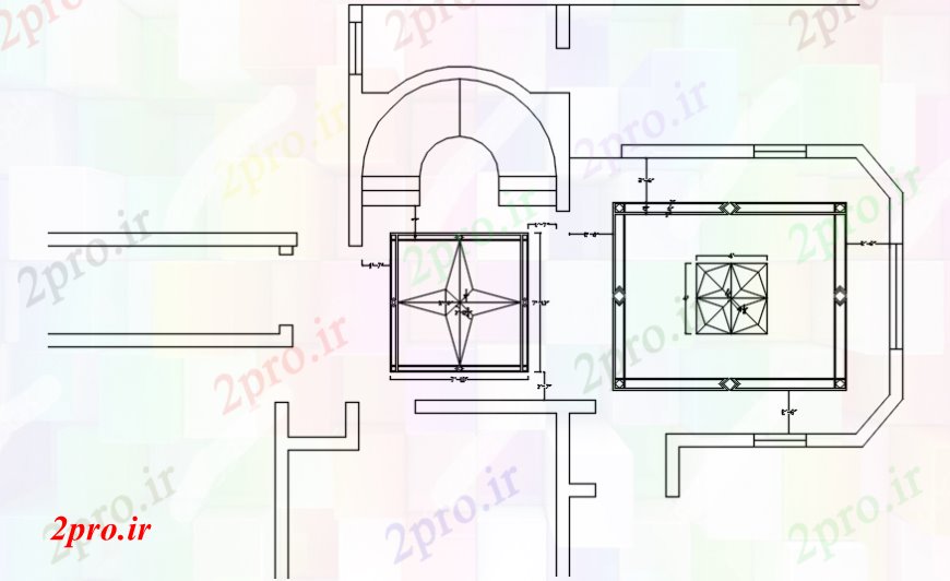 دانلود نقشه جزئیات ساخت و ساز طراحی جزئیات کف سنگ مرمر  الگوی اتوکد (کد107642)