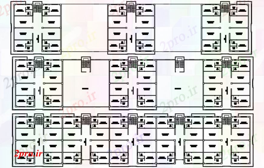 دانلود نقشه مسکونی  ، ویلایی ، آپارتمان  نقشه های  دو بعدی  از طرحی تخت  اتوکد (کد107685)