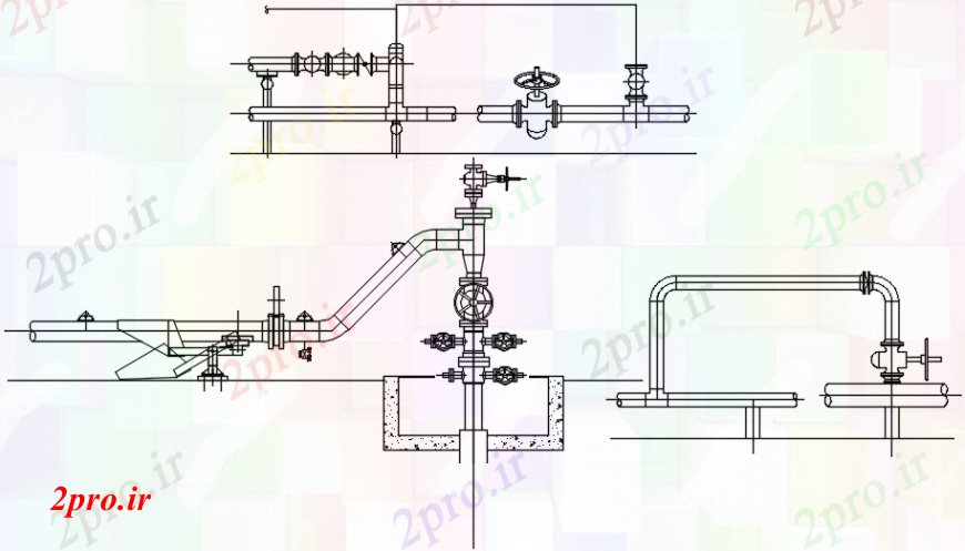 دانلود نقشه جزئیات لوله کشی واحد لوله کشی بلوک طراحی جزئیات  دو بعدی    اتوکد (کد107701)