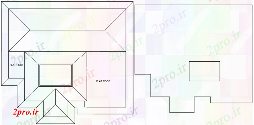 دانلود نقشه مسکونی  ، ویلایی ، آپارتمان  طراحی  دو بعدی  طرحی تراس پشت بام  اتوکد (کد107736)