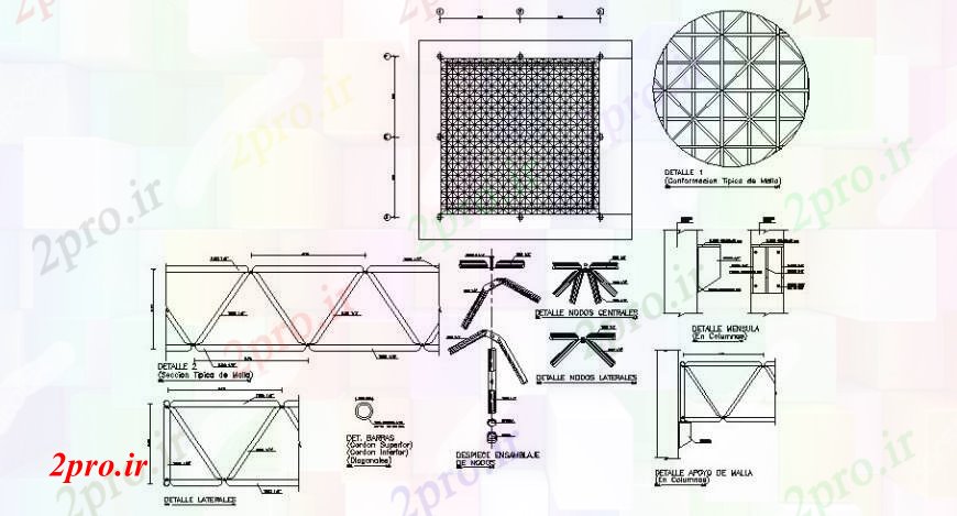 دانلود نقشه طراحی جزئیات ساختار محیط فنس فلزی و نصب و راه اندازی جزئیات (کد107816)