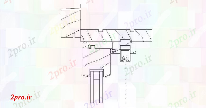 دانلود نقشه جزئیات طراحی در و پنجره  تنها کوپلینگ درب اتوماتیک- طراحی جزئیات  (کد107842)