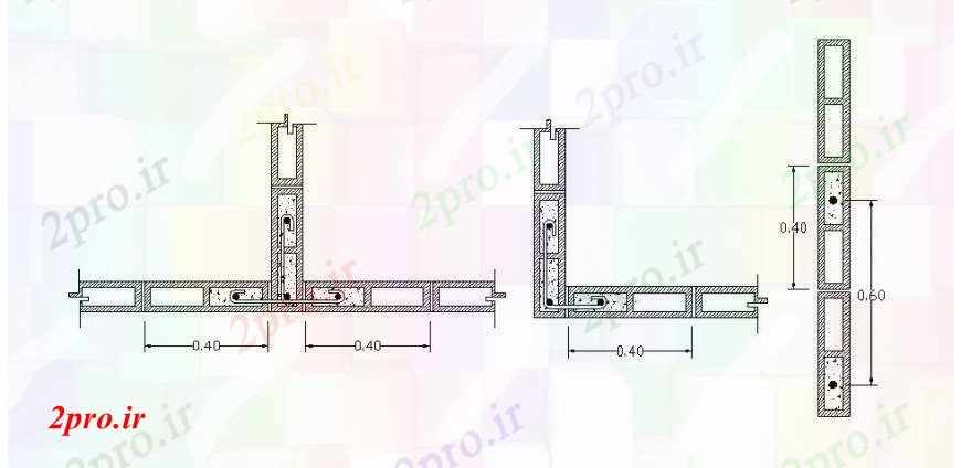 دانلود نقشه طراحی جزئیات ساختار افتاده از قلعه دیوار و ساختار ستون جزئیات (کد107849)