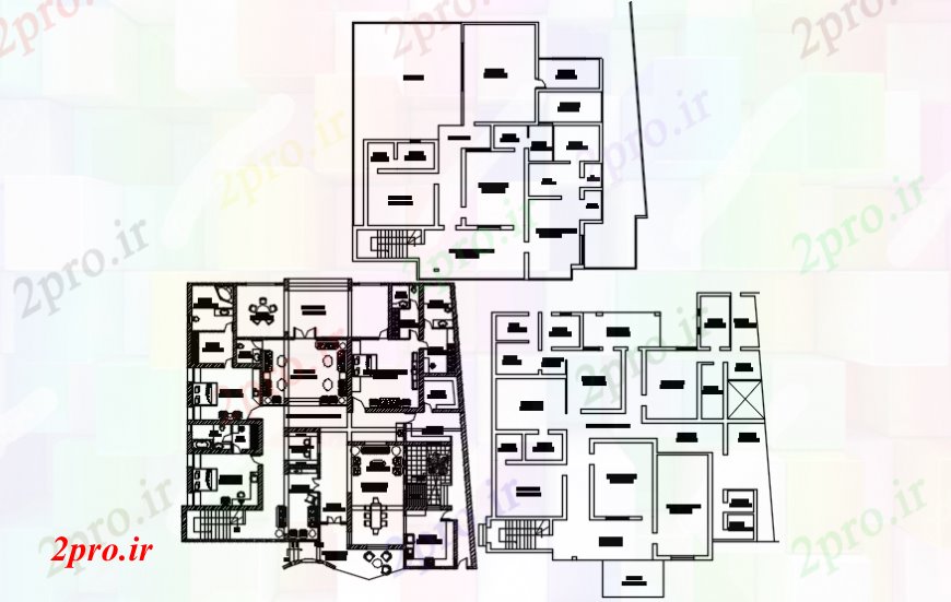 دانلود نقشه مسکونی  ، ویلایی ، آپارتمان  مسکن ویلا طراحی جزئیات  دو بعدی    طبقه  (کد107986)