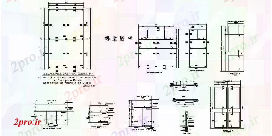 دانلود نقشه جزئیات طراحی در و پنجره  درب و تهویه مناسب نما پنجره و نصب و راه اندازی  (کد107988)