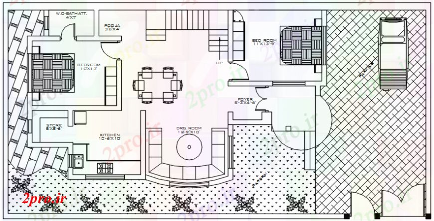 دانلود نقشه مسکونی  ، ویلایی ، آپارتمان  طراحی آپارتمان   مسکن دو بعدی   کف    (کد108020)