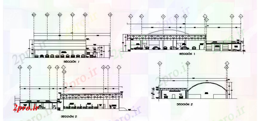 دانلود نقشه بیمارستان -  درمانگاه -  کلینیک همه طرفه جزئیات طراحی مقطعی از چند طبقه بیمارستان عمومی (کد108039)