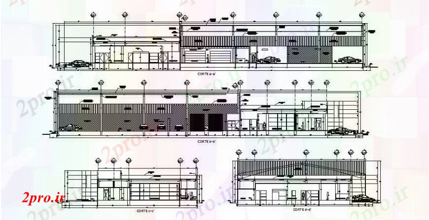 دانلود نقشه ساختمان اداری - تجاری - صنعتی دفتر محیط مدیریت ساخت تمام بخش طرفه  (کد108057)