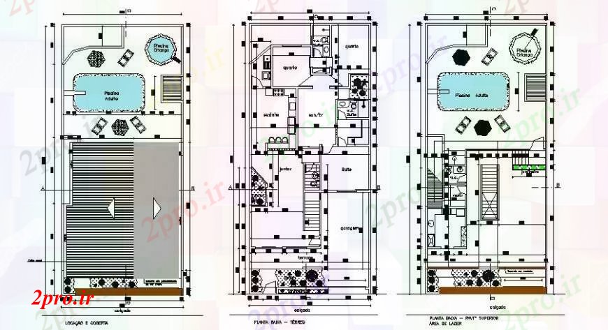 دانلود نقشه مسکونی ، ویلایی ، آپارتمان تجملات با طرحی طبقه شنا توزیع طراحی جزئیات filee ویلایی 9 در 20 متر (کد108118)