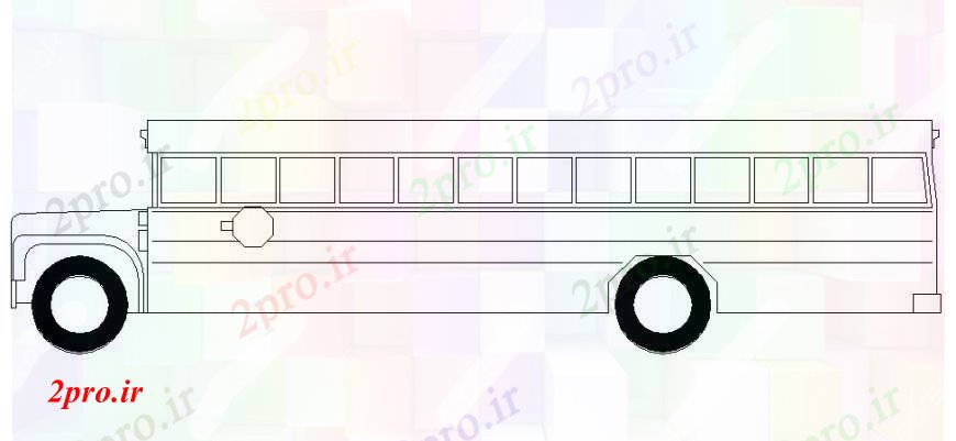 دانلود نقشه بلوک های حمل و نقل اتوبوس طولانی به طرف  دو بعدی  بلوک طراحی جزئیات (کد108123)