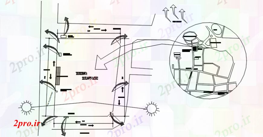 دانلود نقشه بیمارستان - درمانگاه - کلینیک تجزیه و تحلیل سایت نشان طرحی کلیدی سایت 21 در 34 متر (کد108184)