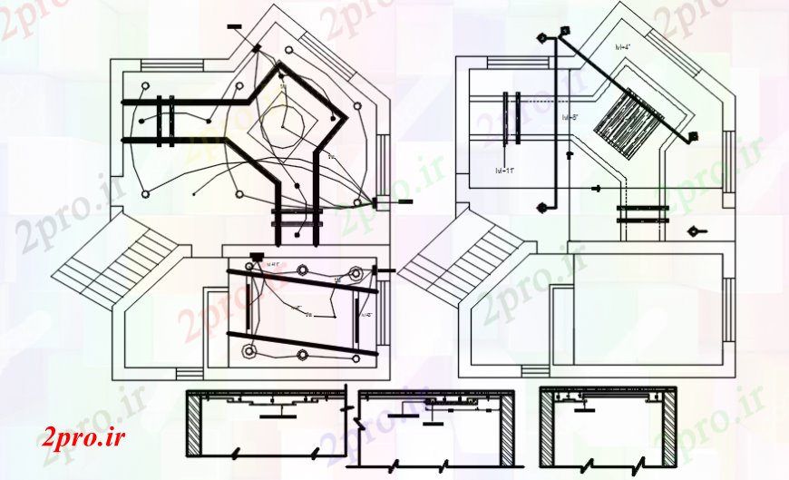 دانلود نقشه اتوماسیون و نقشه های برق طراحی  دو بعدی  از طرحی های الکتریکی  اتوکد (کد108187)