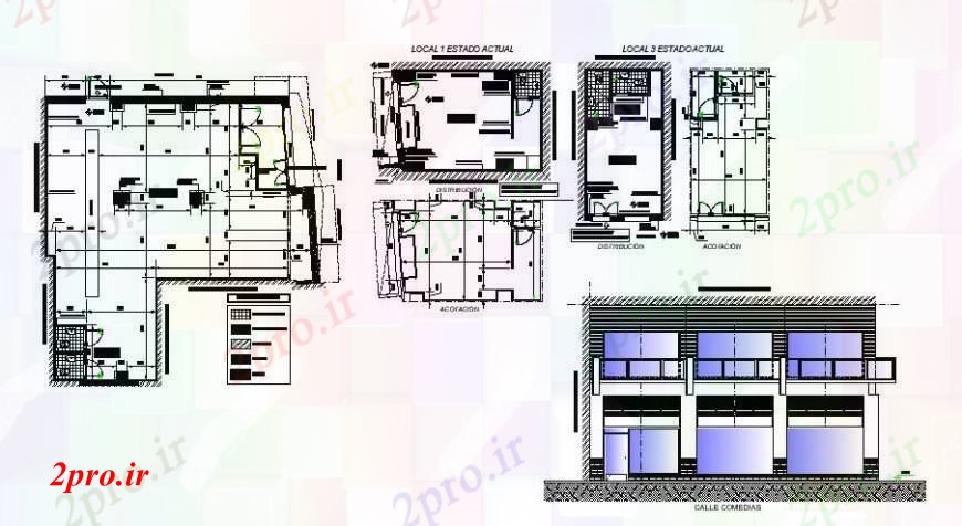 دانلود نقشه نمایشگاه ; فروشگاه - مرکز خرید بازسازی دو دان از فروشگاه نما، طراحی و طرحی طبقه جزئیات 12 در 15 متر (کد108226)