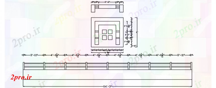 دانلود نقشه جزئیات ساخت و ساز طراحی  دو بعدی  از بالکن جلو  اتوکد (کد108227)