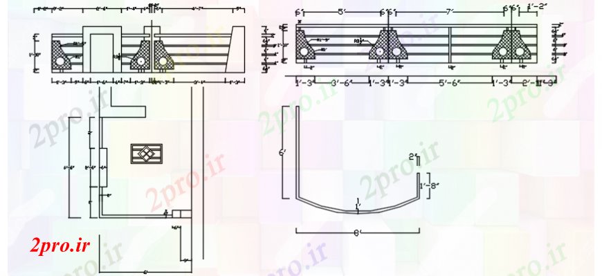 دانلود نقشه جزئیات ساخت و ساز طراحی  دو بعدی  طراحی مداد بالکن  اتوکد (کد108230)