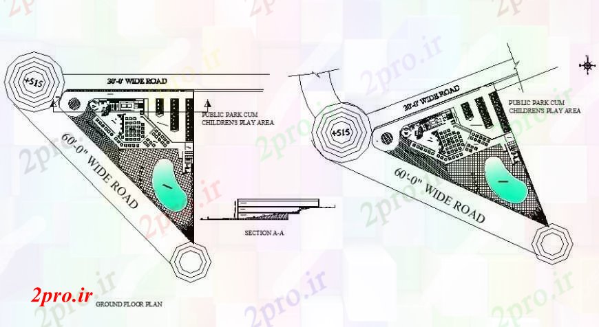 دانلود نقشه مسکونی  ، ویلایی ، آپارتمان  محل باشگاه وانجمن طرحی طبقه همکف و طرحی سایت  (کد108233)