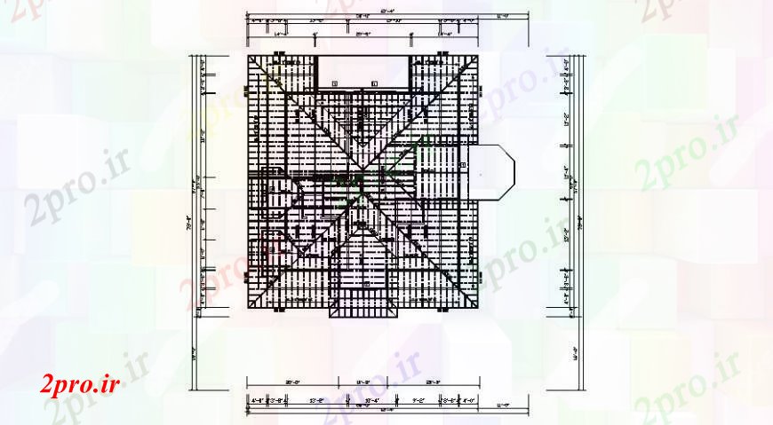 دانلود نقشه طراحی جزئیات ساختار طرحی فریم کف جزئیات ساختار اول برای خانه مسکونی (کد108234)