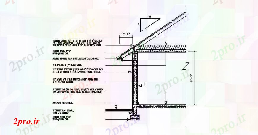 دانلود نقشه مسکونی  ، ویلایی ، آپارتمان  خانه تنها در سطح قطع بخش سازنده طراحی جزئیات  (کد108261)