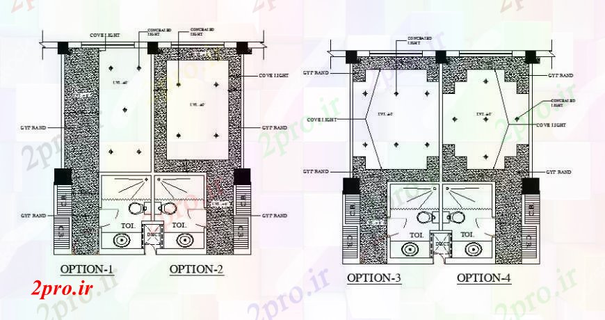 دانلود نقشه حمام مستر بخش کوچک توالت، طرحی و نصب و راه اندازی لوله کشی (کد108305)