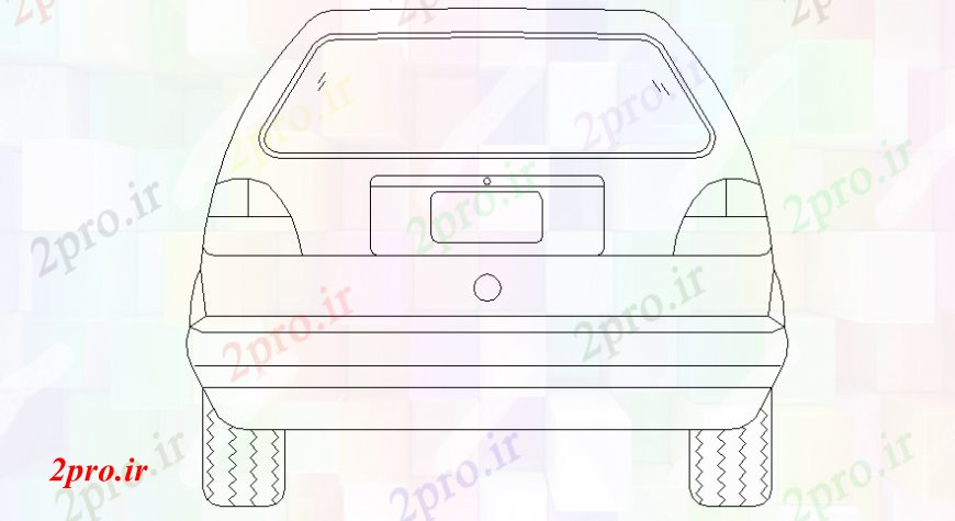 دانلود نقشه بلوک وسایل نقلیه تماس خودرو  مدل  جزئیات (کد108311)