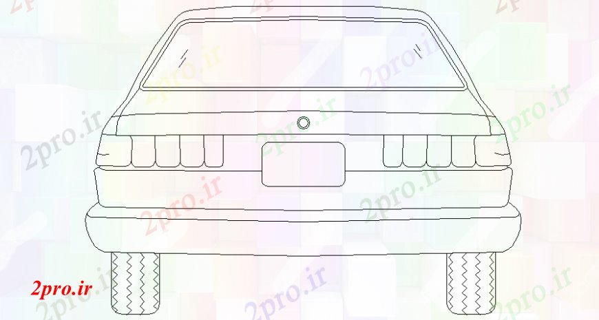 دانلود نقشه بلوک وسایل نقلیه مدل ماشین سدان (کد108314)