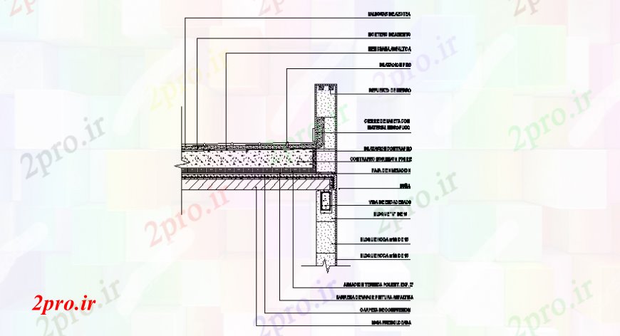 دانلود نقشه طراحی جزئیات ساختار جزئیات بخشی از ساختار (کد108334)