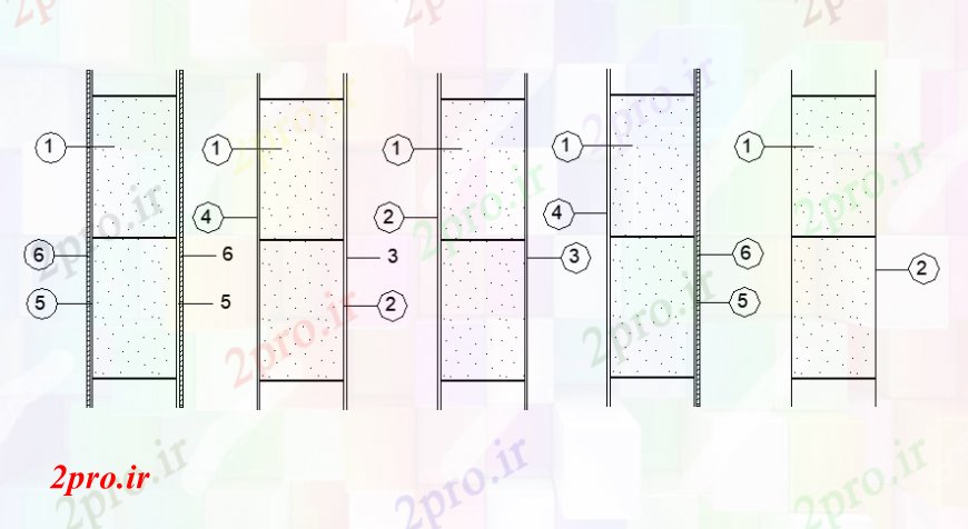 دانلود نقشه طراحی جزئیات ساختار مدل ساختار پر کردن بتن (کد108355)