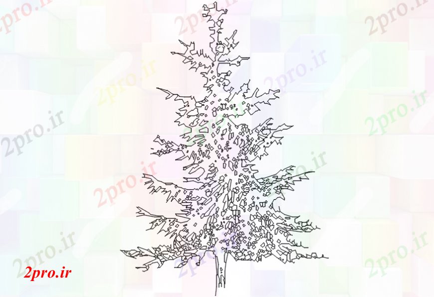 دانلود نقشه درختان و گیاهان جزئیات  طراحی های شبح طولانی کریسمس خال خال درخت (کد108439)