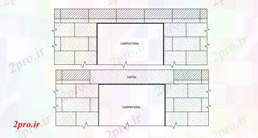 دانلود نقشه طراحی جزئیات ساختار آجر منصوری نما طراحی جزئیات (کد108444)