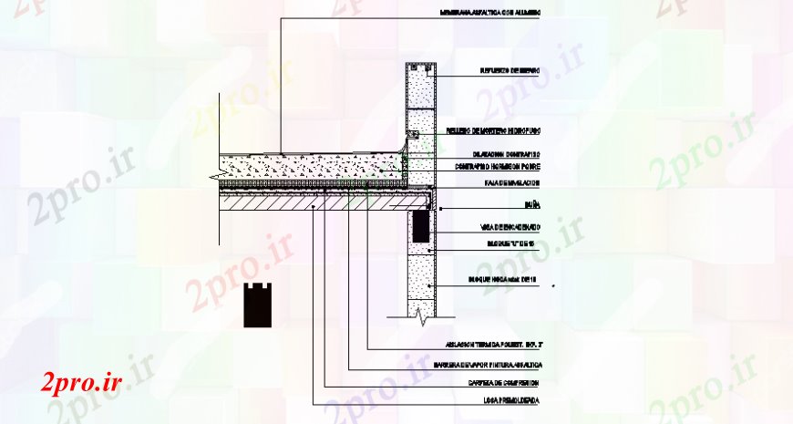 دانلود نقشه طراحی جزئیات ساختار بخش  مدل جزئیات fpundation (کد108477)