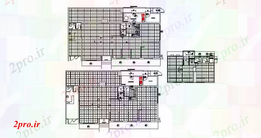 دانلود نقشه ساختمان اداری - تجاری - صنعتی همه طبقه طرحی بهداشتی و طراحی نصب و راه اندازی جزئیات برای ساختمان اداری 6 در 10 متر (کد108568)