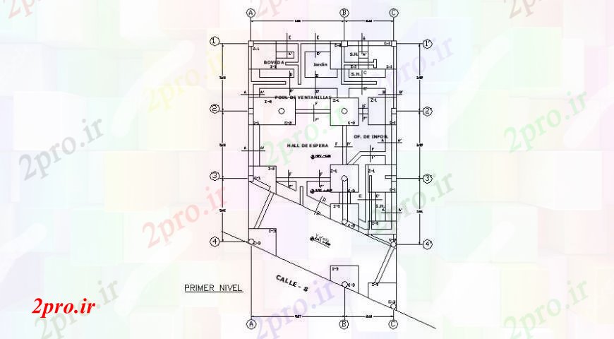 دانلود نقشه طراحی جزئیات ساختار طبقه اول طرحی پایه  ساختار طراحی جزئیات (کد108651)