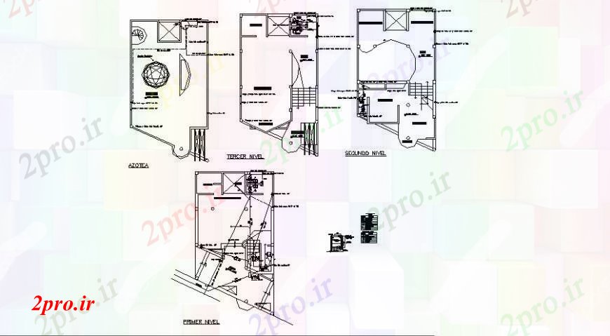 دانلود نقشه حمام مستر اول، طبقه دوم و سوم نصب و راه اندازی لوله کشی طراحی جزئیات 8 در 14 متر (کد108656)