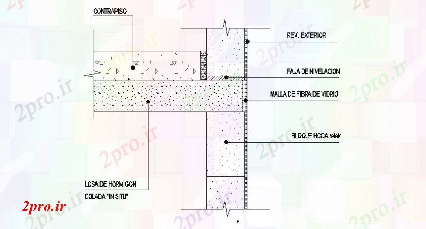 دانلود نقشه طراحی جزئیات ساختار بنیاد مقطعی  جزئیات (کد108671)