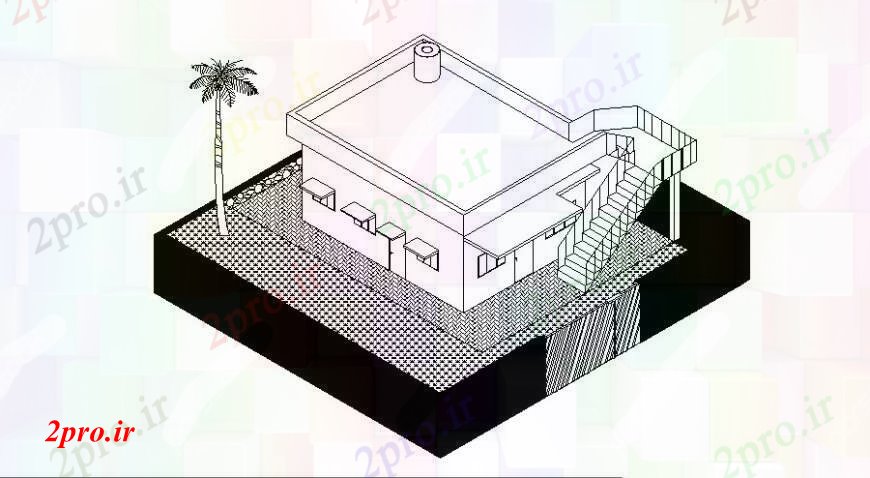 دانلود نقشه مسکونی  ، ویلایی ، آپارتمان  زیبا خانه های مسکونی بالای صفحه   نما طراحی جزئیات  (کد108702)