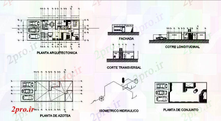 دانلود نقشه مسکونی  ، ویلایی ، آپارتمان  خانه نما اصلی، بخش، طرحی طبقه و  ساختار طراحی جزئیات (کد108721)