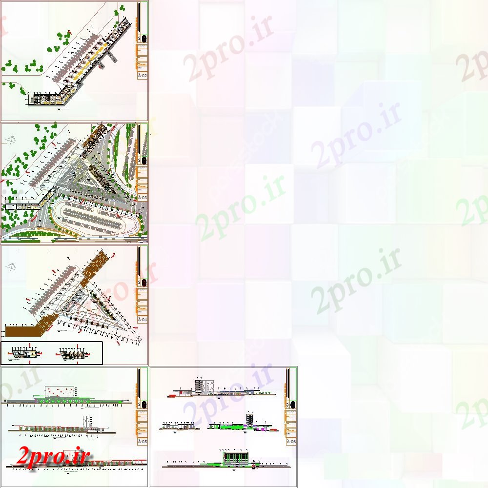 دانلود نقشه هتل - رستوران - اقامتگاه طراحی دو بعدی از اتوکد هتل 14 در 220 متر (کد108802)