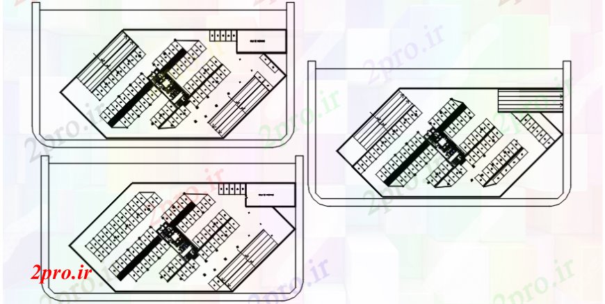 دانلود نقشه کارخانه صنعتی  ، کارگاه طراحی  دو بعدی   ایستگاه های کاری اتوکد (کد108809)