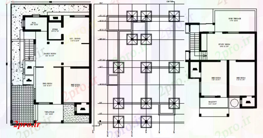 دانلود نقشه مسکونی ، ویلایی ، آپارتمان طراحی جزئیات یک BHK واحد مسکونی دو بعدی کف 10 در 15 متر (کد108823)