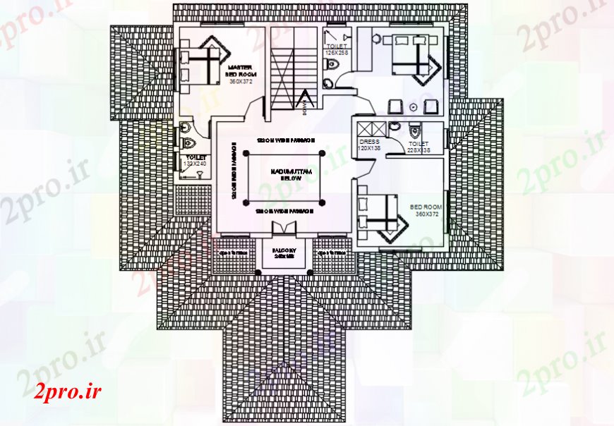 دانلود نقشه مسکونی ، ویلایی ، آپارتمان طراحی از خانه مسکونی تک دان 12 در 13 متر (کد108853)