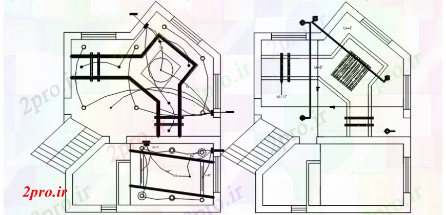 دانلود نقشه طراحی داخلی جزئیات طرحی برق در ساختمان  دو بعدی    اتوکد (کد108868)