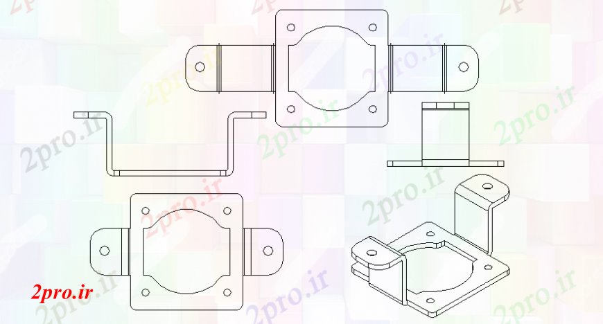 دانلود نقشه بلوک ، آرام ، نماد طراحی پیچ جزئیات مقطعی (کد108882)