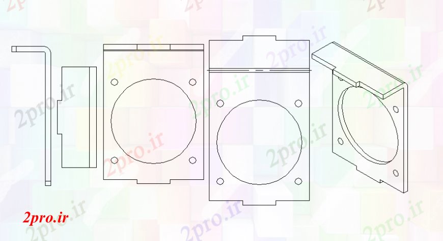 دانلود نقشه بلوک ، آرام ، نماد پیچ و مهره  جزئیات مقطعی طراحی (کد108885)