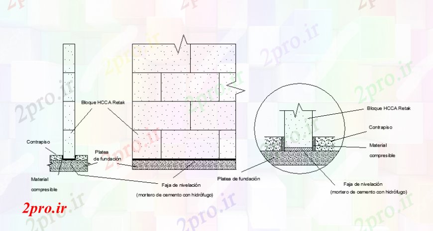 دانلود نقشه  جزئیات دیوار های آجری سنگ جزئیات منصوری  طراحی (کد108895)