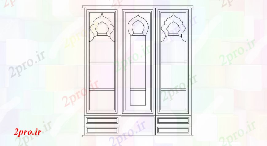 دانلود نقشه جزئیات طراحی در و پنجره  تنها پنجره های چوبی و نما دو بعدی  مسدود طراحی جزئیات  (کد108920)