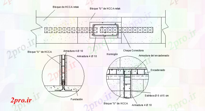 دانلود نقشه طراحی جزئیات ساختار بخش از جزئیات پایه و اساس (کد108997)