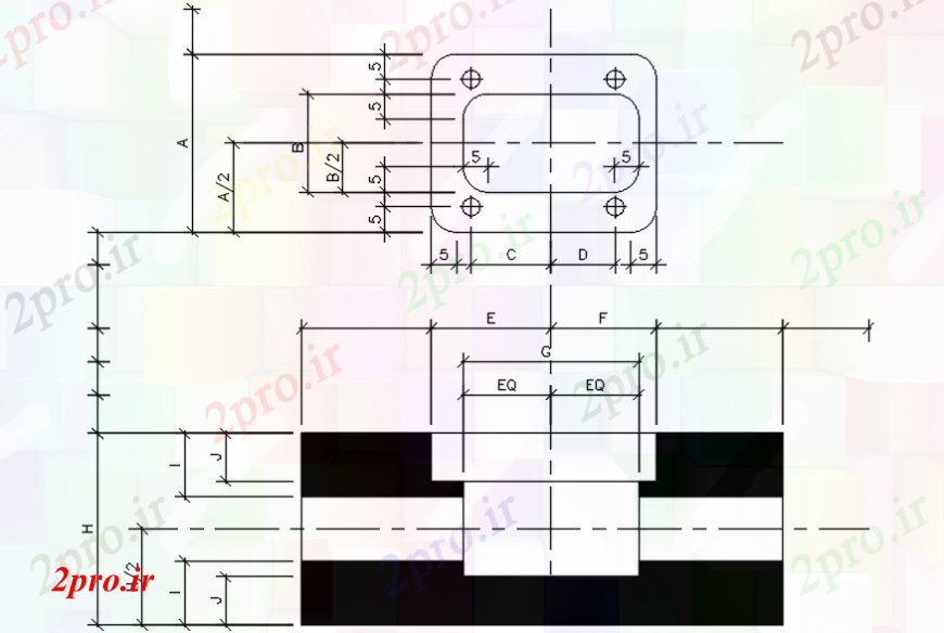 دانلود نقشه بلوک ، آرام ، نماد طراحی  دو بعدی   اتوکد را صفحه پایه (کد109061)